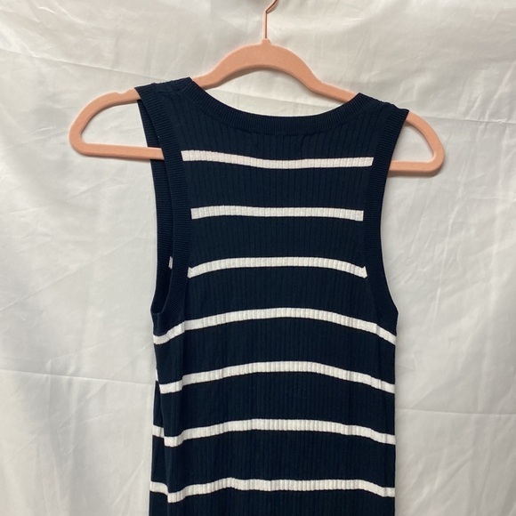 Banana Republic striped navy white rubber long tank dress sz small - Picture 6 of 6
